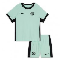Camisa de Futebol Chelsea Equipamento Alternativo Infantil 2023-24 Manga Curta (+ Calças curtas)